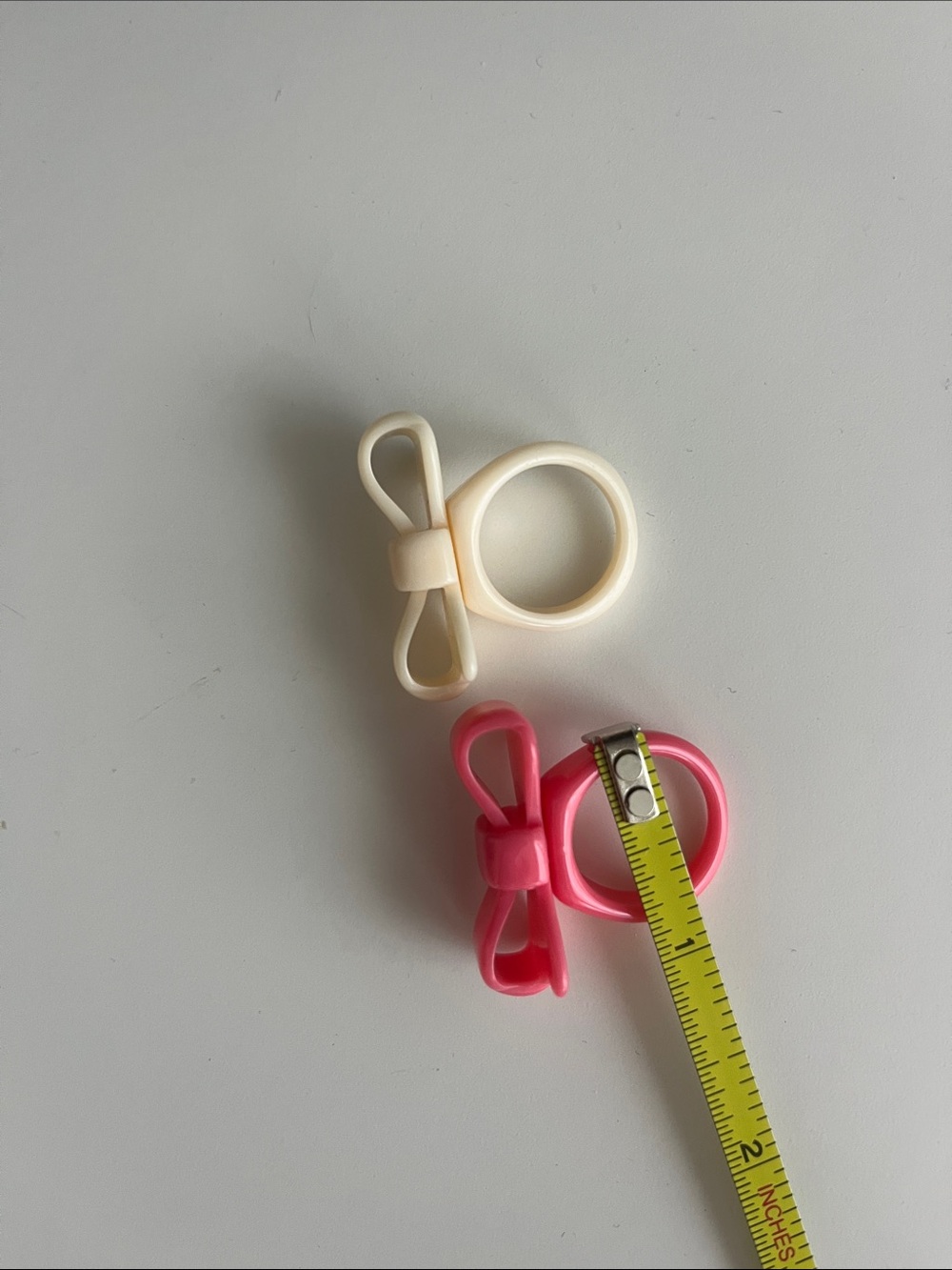 Pink & Ivory Bow Rings - Picture 4 of 4